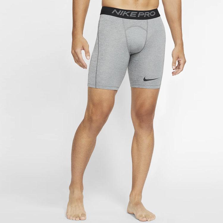 Nike Шорты мужские тренировочные Pro Metallic Solid Logo эластичные обтягивающие серые BV5636-085