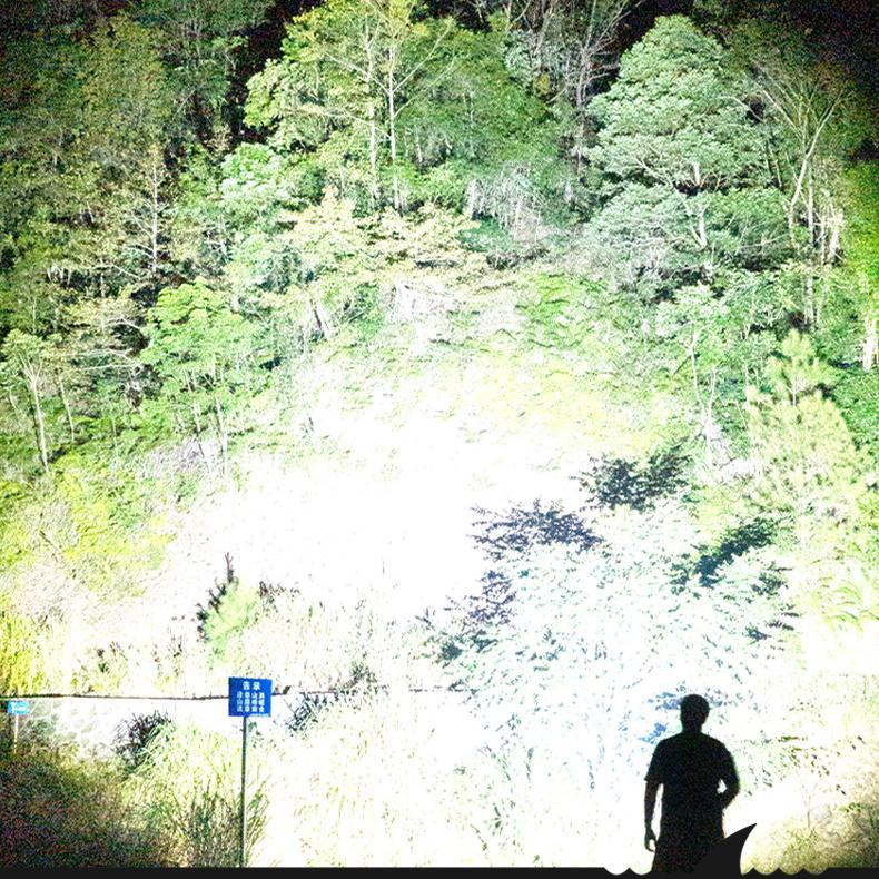 Super Bright ABS Strong Light Focusing Led Flashlight Outdoor Portable Home Built-in Battery Rechargeable Torch