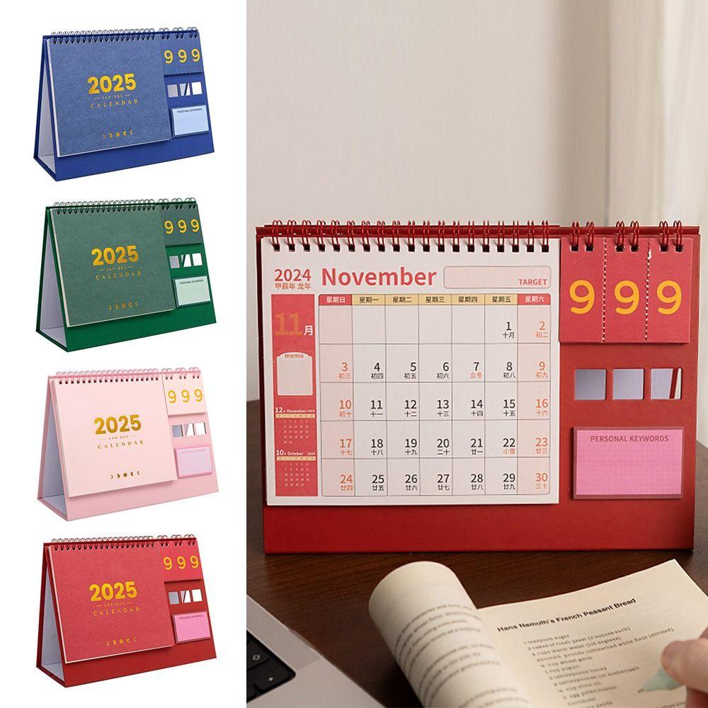 Однотонный настенный календарь, украшения для дома, настольный календарь, подарок, новогодний календарь