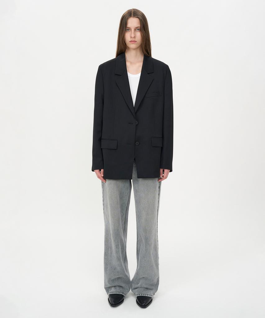 Insilence Women Minimal Oversized Blazer Black