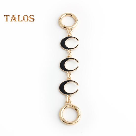 Extension Chain DIY Shoulder Bag Strap Replacement Extended Chain Hollow Moon Shape Polished Lightweight Purse Wallet Strap Extender