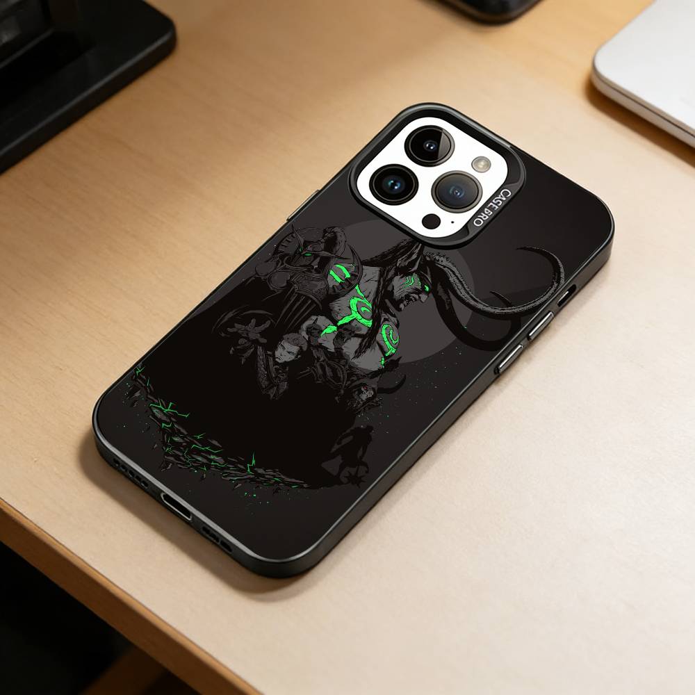 Чехол для телефона Game-W-World of W-Warcraft для iPhone 17,16,15,14,13,12,11 Plus,Pro Max,XS, Цветной Серебристый Черный Чехол