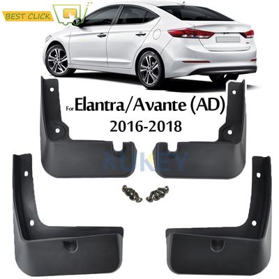 Комплект формованных брызговиков для Hyundai Elantra Avante AD 2016-2018, брызговики для седана, брызговики, крыло, переднее заднее, 2017