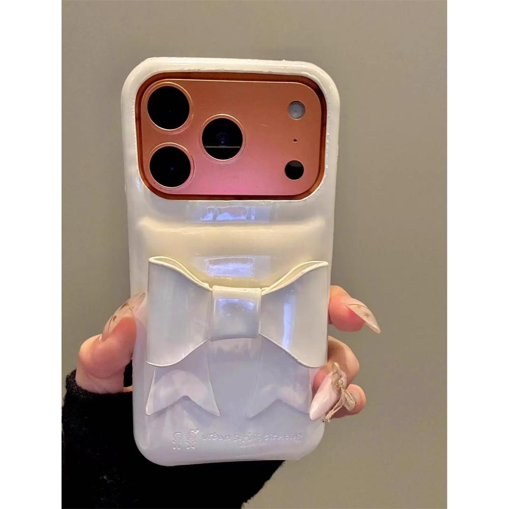 Для iPhone 17 Pro Max INS Креативный Глянцевый Мыльный Бант Чехол для Телефона Для iPhone 16 15 13 14 12 Pro Max Конфетный Цвет Ударопрочный Чехол