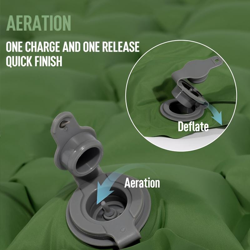 1pc Ultra Lightweight Inflatable Sleeping Pad Rectangular, Portable Foldable Camping Mat with Durable Polyester Fabric Moisture