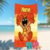 Customizable personalized beach towels Smiling Critters themed designs.Suitable for the beach, yoga, sports;ideal as beach accessories