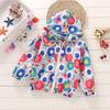 2025 Spring/Summer Korean Style Girls' Printed Hooded Windbreaker Cardigan