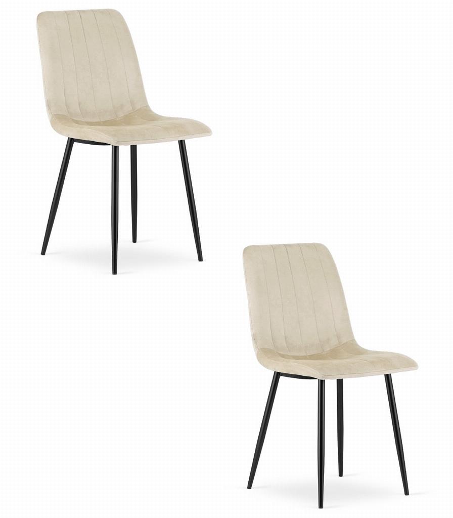 LAVA chair - light beige velvet x 2