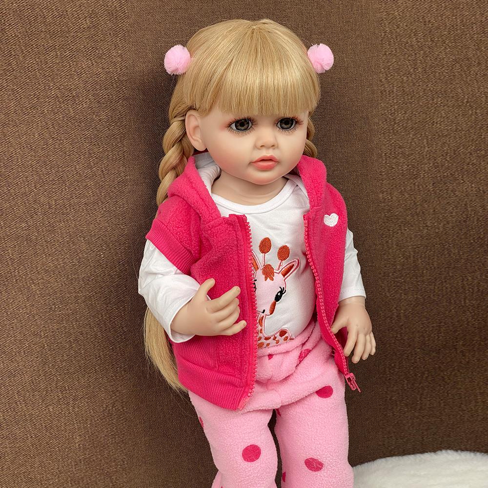 55 см 22 дюйма куклы реборн реалистичные полностью силиконовые детские Bebe виниловые куклы для новорожденных девочек принцесса игрушка для малышей в подарок