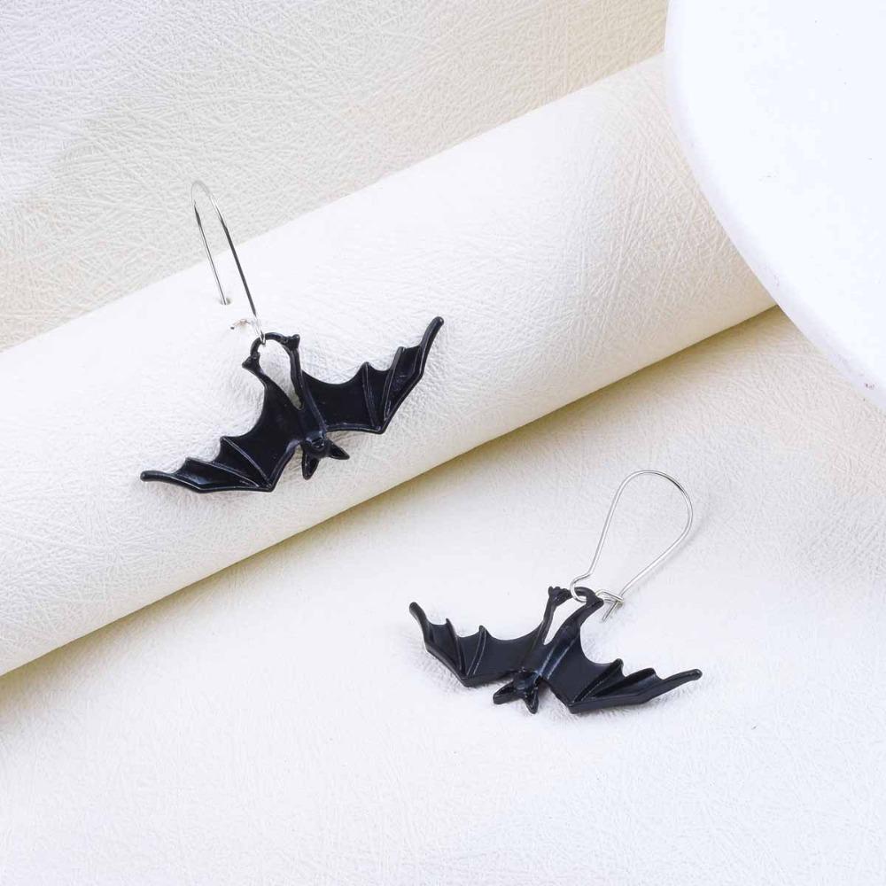 Сделай сам Ювелирные изделия Хэллоуин Серьги Ретро Имитация животного Подвеска Забавные серьги с летучими мышами Карнавал
