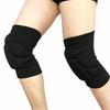 Black Elastic Breathable Thickened Sponge Embossed Knee Pads Football Basketball Volleyball Anti-drop Anti-collision Sports Protective Gear