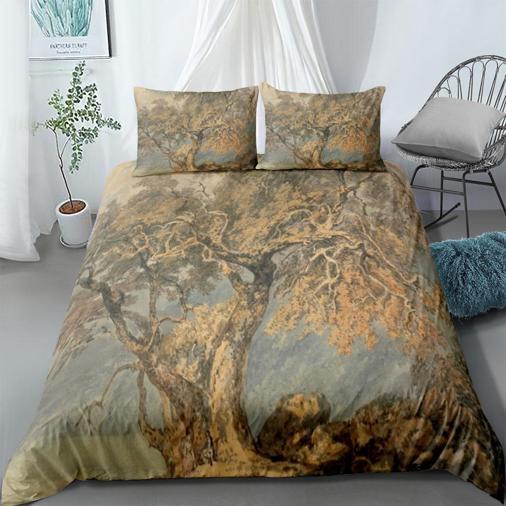 Meindert Hobbema A Wooded Landscape Duvet Cover Set Uk Single Double Queen Us Twin Full King Size Among Bed Linen Set