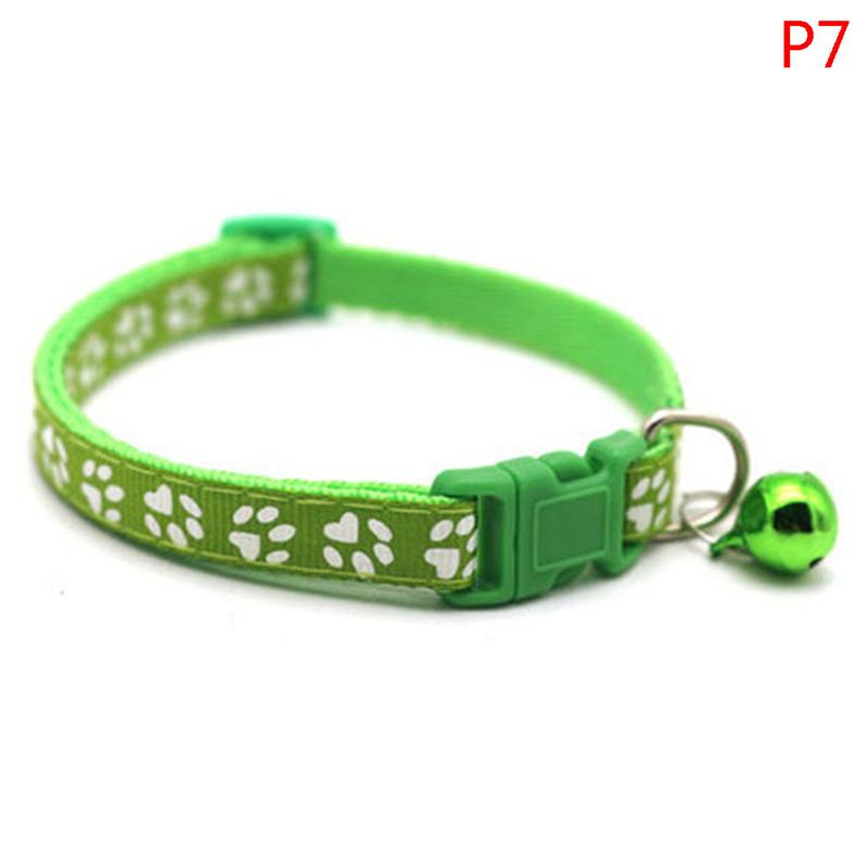 Милый отпечаток лапы, регулируемый колокольчик, ошейник для домашних животных, ошейник для кошек, маленьких собак, котят, щенков
