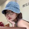 Сделайте старые джинсовые шляпы, Чжао Рут, та же самая шляпа, женская осенне-зимняя шляпа-ведро для лица, маленькая универсальная солнцезащитная шляпа