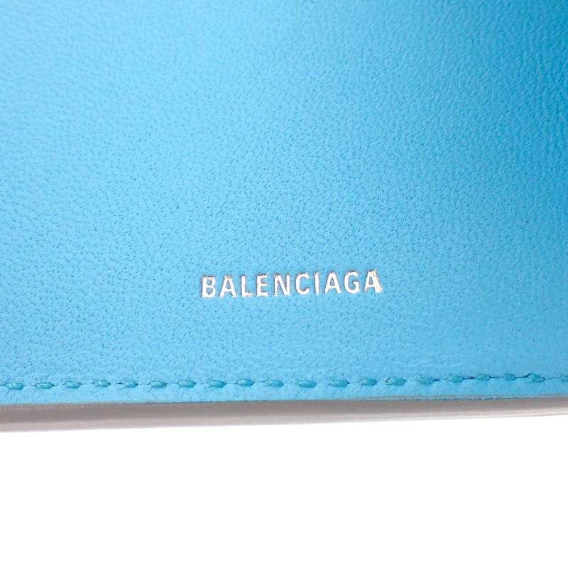 BALENCIAGA  7861732AABX1164 Tri-fold wallet gray/blue Calfskin Women