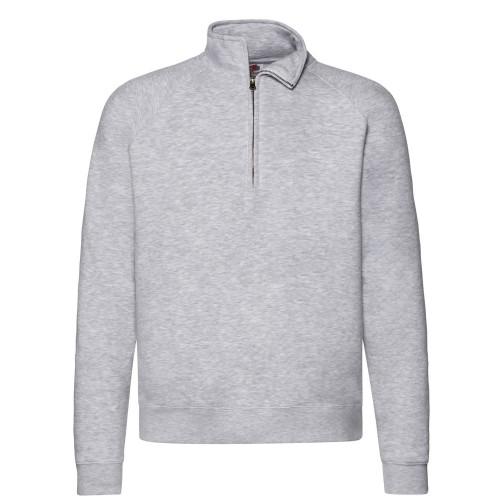 Fruit of the Loom Mens Premium Zip Neck Sweatshirt