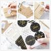 10 Sheets Adhesive Baking Seal Sticker for Christmas Party Favor Gift Bag Candy Box Decor Simple Blessing Words Gilding Sticker