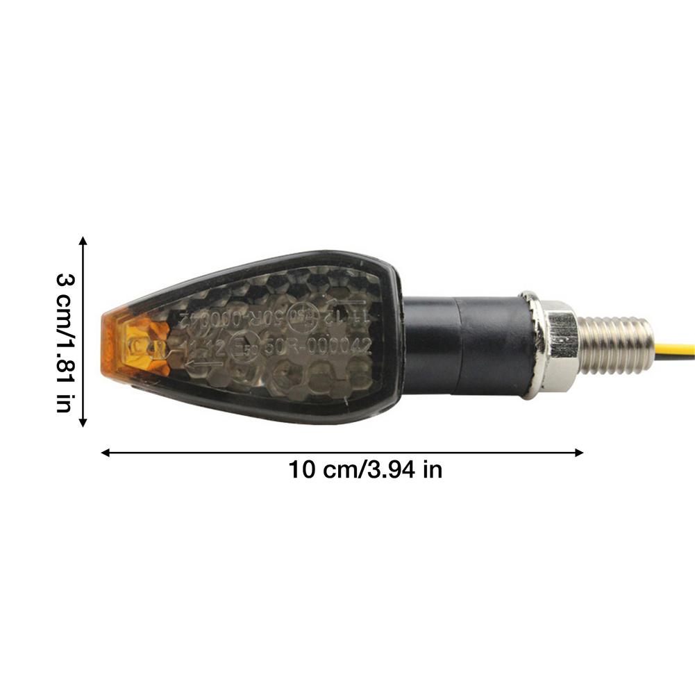 4 Pcs Motorcycle Indicators Lights Flowing Turn Signal Light Front LED Amber Blinker Indicator Lamp 14 LED 12V Moto Accessories