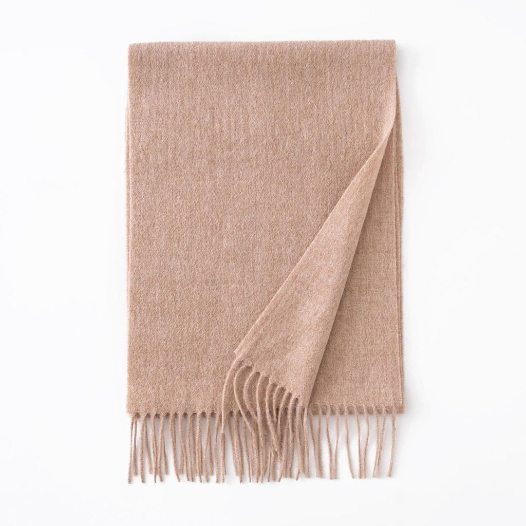 Thickened Autumn and Winter Plaid 100 Wool Scarf Atmosphere Women's All-match Fashion Warm Wool Scarf Comfortable Shawl