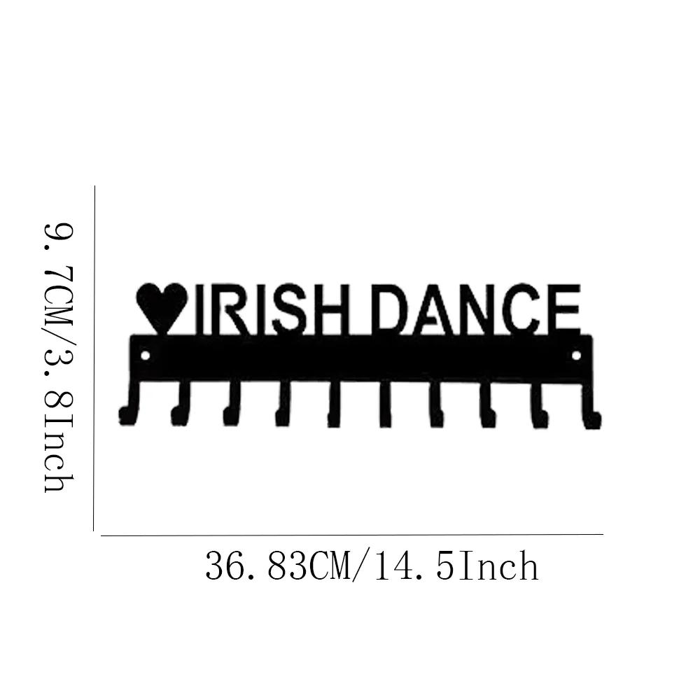 Вешалка для медалей Love Irish Dance - новая 14,5 дюймов 10 крючков металлический настенный крючок гостиная/украшение дома вешалка для пальто