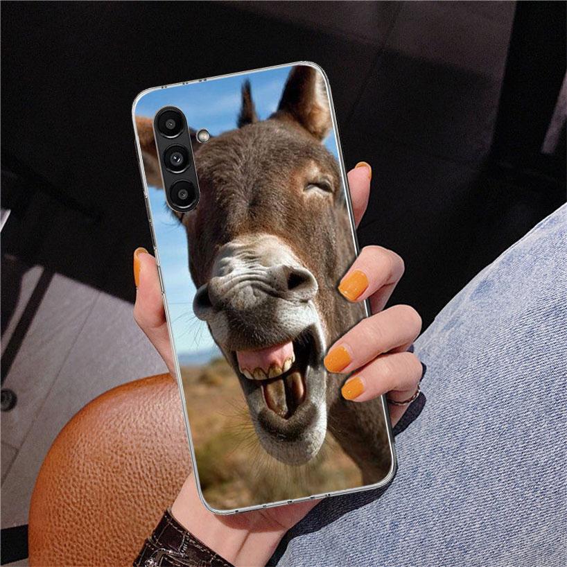 Funny Donkey Phnoe Case for Samsung Galaxy A17 A37 A57 A16 A26 A36 A56 A15 A14 A13 A55 A54 A53 A35 A34 A33 A25 A24 A23 A52 Galax