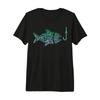 Cool Fish Hook Silhouette Angler Gear Youth Fishing Premium Tri Blend T Shirt Vintage Washed Breathable Fashion Streetwear