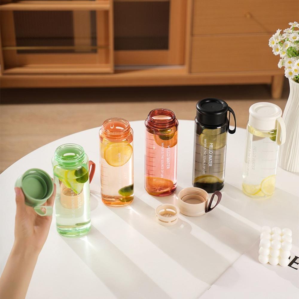 with Tea Strainer Sports Water Cup Transparent Carrying Rope Water Bottle Portable Water Cup