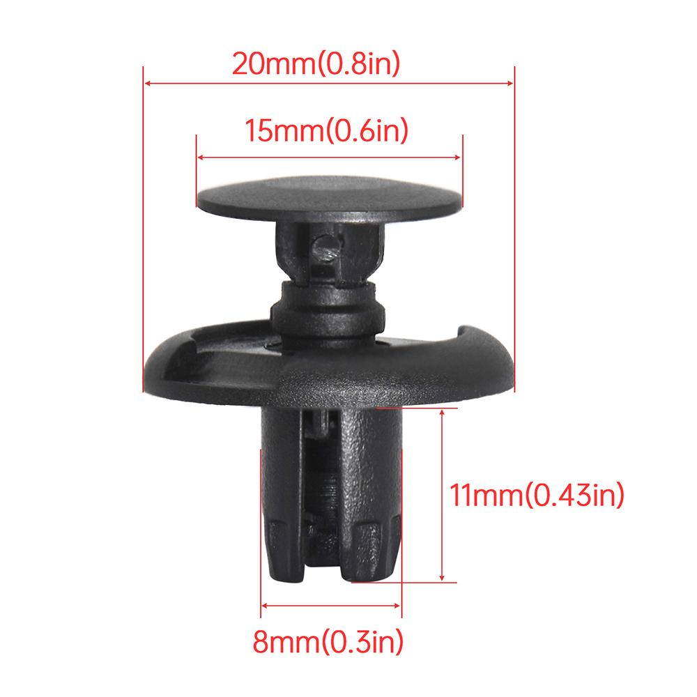 10/20/30/40/50 PCS 8mm Car Fastener Clips Auto Rivets Clips Bumper Door Panel Fender Clip Retainer Plastic Auto Rivets Screw