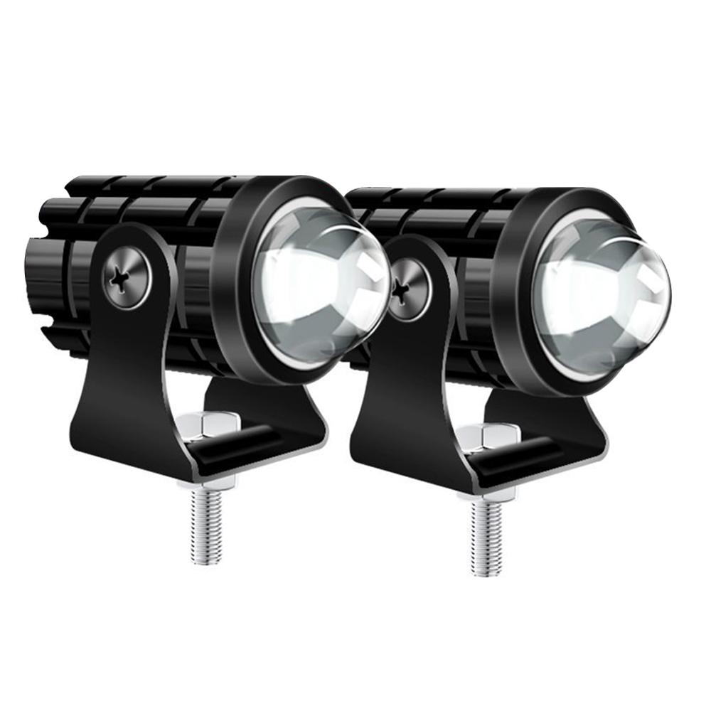 Super Bright Motorcycle LED Headlight Projector Lens LED Moto Truck Auxiliary Spotlight Motorcycle Headlamp Dual Color Fog Light