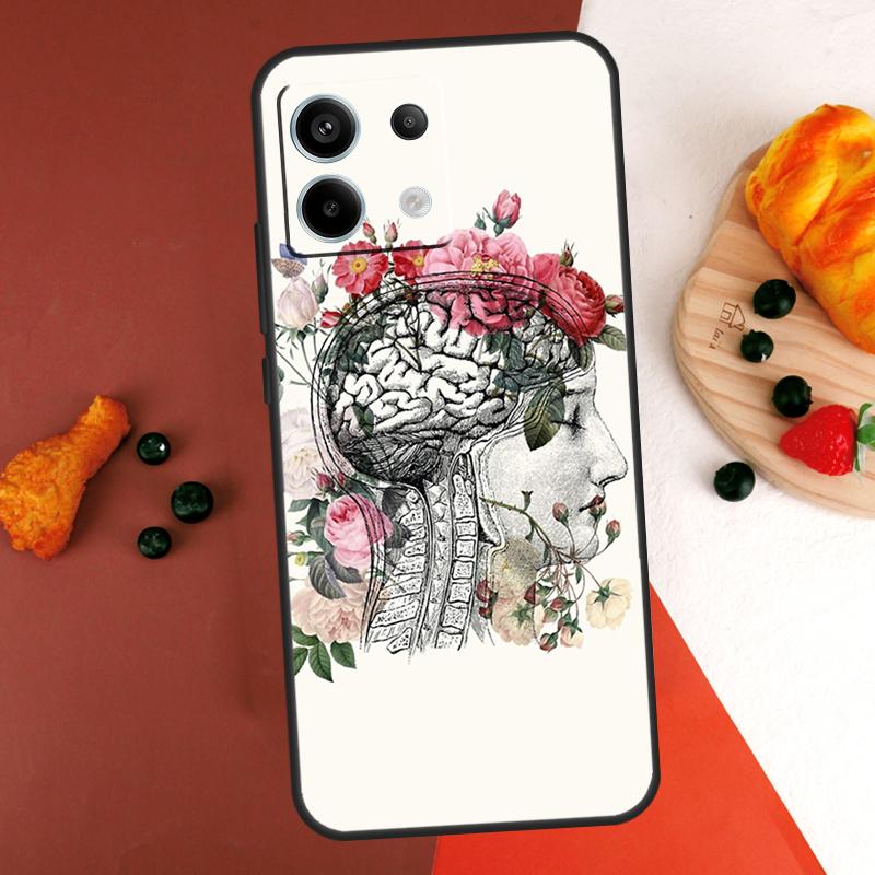 Чехол Anatomy Brain для Xiaomi Redmi Note 13 14 Pro 9 10 11 12 Pro 10S 11S 12S Redmi 13C 10C 12C 14C Coque