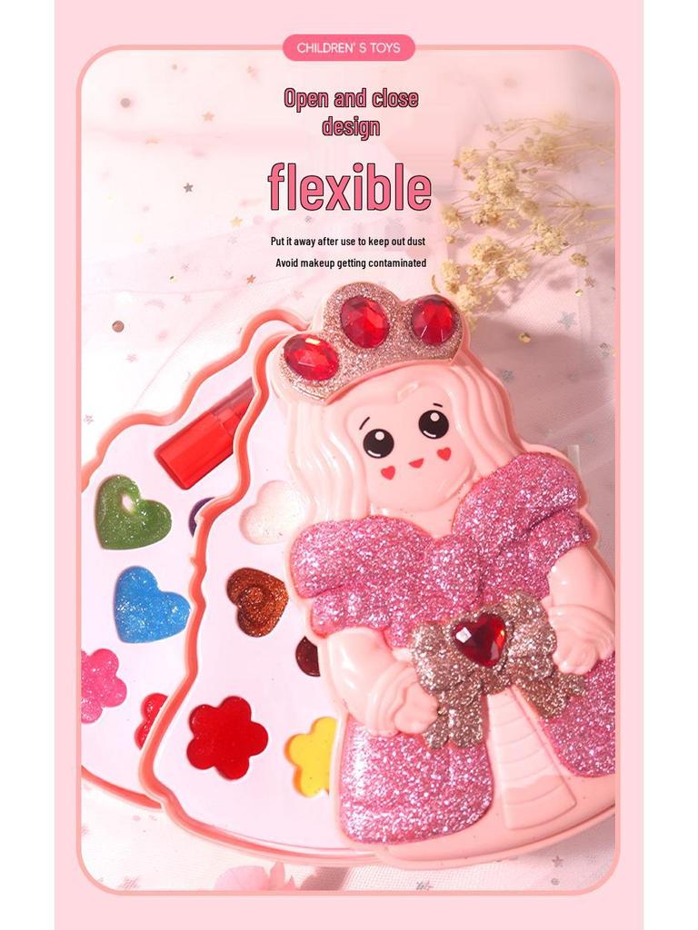 Новый детский набор для макияжа принцессы, моющийся, в коробке-игрушке, подарок на день рождения