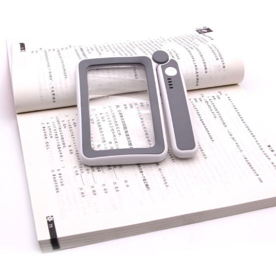 Увеличительное стекло со светодиодной подсветкой. Складная конструкция ручки. Увеличение высокой мощности. Легкая ручная лупа. Помощь при чтении для пожилых людей.