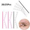 Одноразовые 20/25 шт. наклейки-линейки для бровей, самоклеящиеся, направляющие для позиционирования татуажа бровей, инструменты для перманентного макияжа, трафареты для разметки