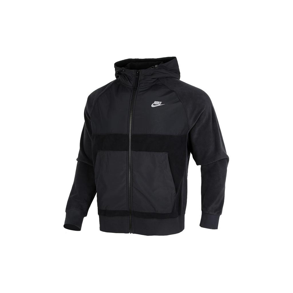 Nike Толстовки Мужские Черные С Капюшоном Умеренная Кардиган DC4114-010