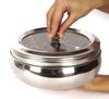 Trifri Indian Masala Box Stainless Steel Masala Dabba W  Transparent Lid Hand Crafted 7 Spice Containers & Spoons For Chefs, Home