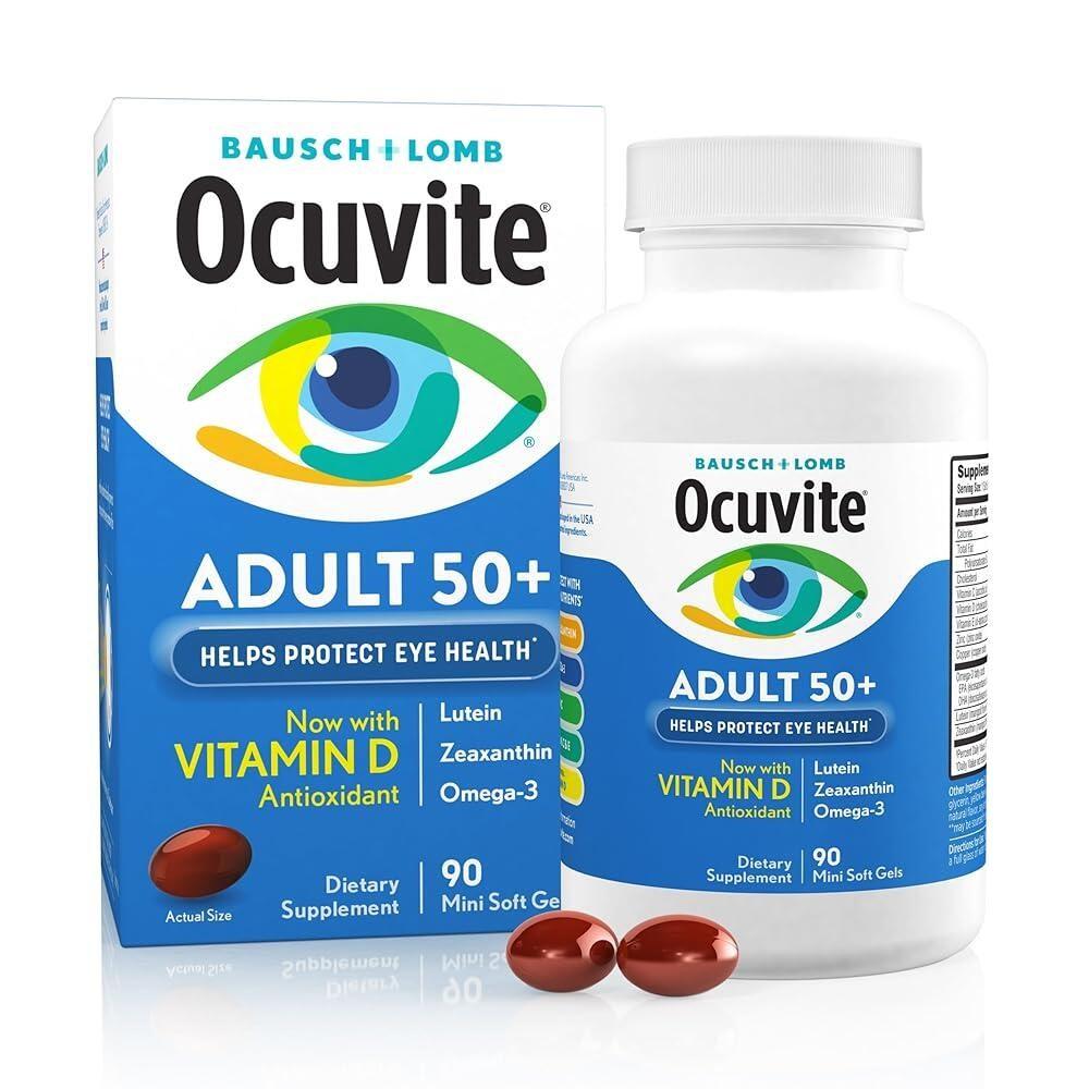 Bausch + Lomb Ocuvite 50+ Мягкие гелевые капсулы для глаз 90 таблеток 1 шт. 50 таблеток