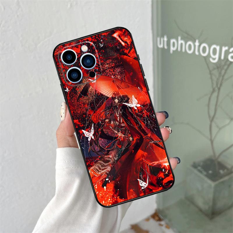 Силиконовый мягкий чехол «Благословение небожителя» Для iPhone 17 Air 11 14 15 16 Pro Max 12 13 Mini 16 Plus 16e Задняя крышка