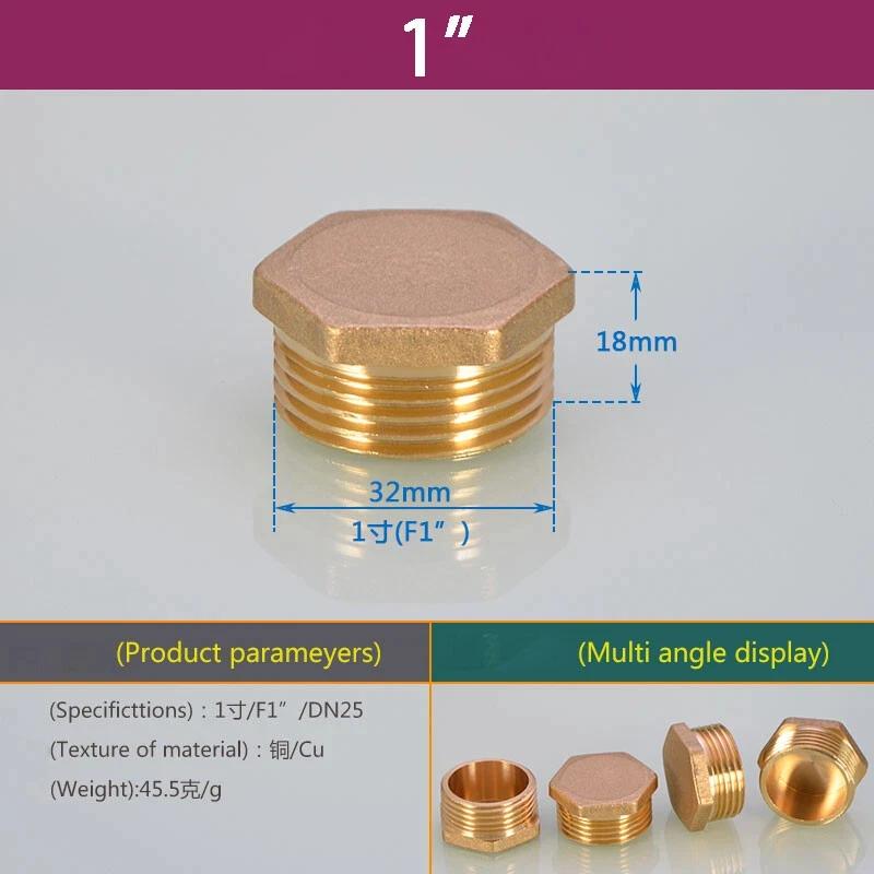 Латунная 1/8" 1/4" 3/8" 1/2" 3/4" 1"- 2" BSP Наружная Резьба Заглушка Стопорная Заглушка Конечный Навинчиваемый Фитинг Соединитель Адаптер