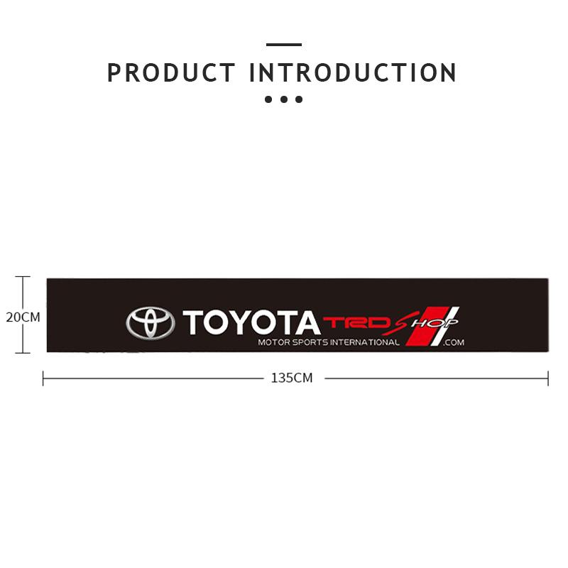 Car Front Rear Windshield Decoration Sticker For Toyota TRD Gazoo Racing Prius Prado Avensis Verso Sienna Avalon Camry Fortuner