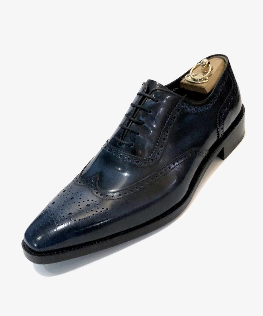Joenshoe Heritage Wingtip Broguing Oxford Blue