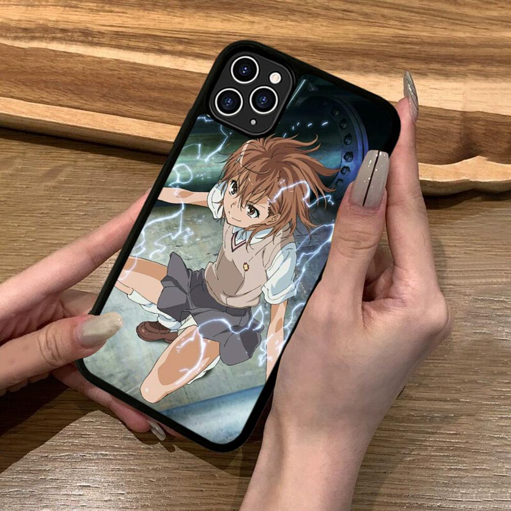 Аниме М-Мисака Микото Милый Чехол для Телефона Силиконовый PC+TPU Для Для iPhone 11 12 13 14 15 16 Plus Pro Max Чехол