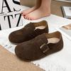 Retro Khaki Buckle New Small Fashion Women's Shoes Women's Casual Lazy Shoes