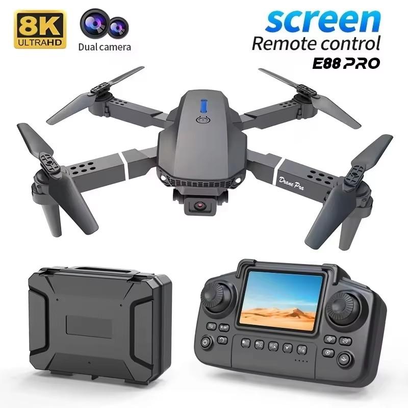 New E88Pro RC Drone 4K Professinal With 1080P Wide Angle Dual HD Camera Foldable RC Helicopter WIFI FPV Height Hold Apron Sell
