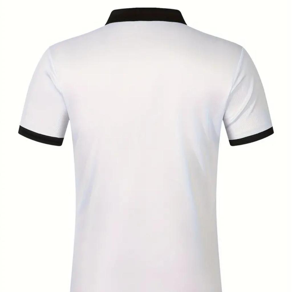 Новая мужская повседневная рубашка-поло на груди с искусственными карманами и пуговицами, полосатая футболка с цветными блоками, мужская футболка