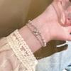 Двойной бант жемчужный браслет-стопка легкая роскошь нишевые изысканные аксессуары для браслетов студенческий высокоценный ювелирный подарок