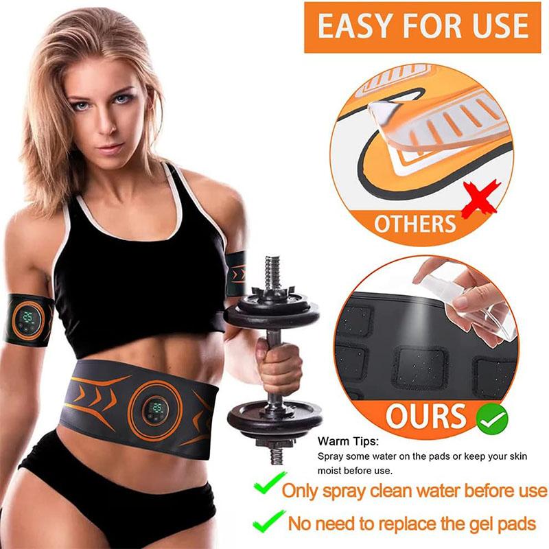 Мышечный стимулятор EMS, тренажер для брюшного пояса, ЖК-дисплей, пресс, фитнес-тренировки, домашний тренажерный зал, похудение, тренировка живота