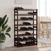 VidaXL Bottle Rack for 56 Bottles Black Solid Pine Wood 373404