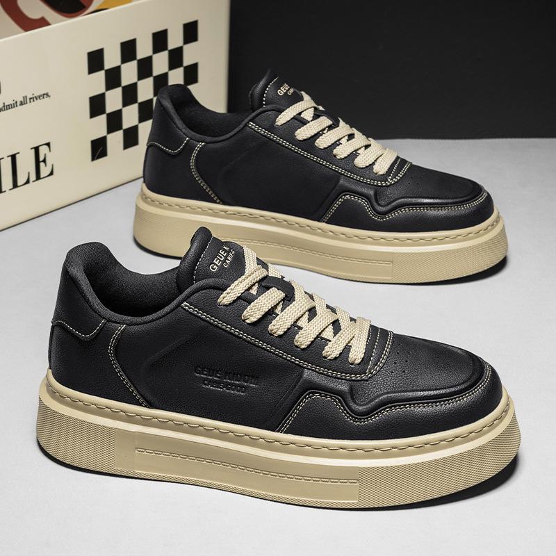 Осень и зима новая работа досуг универсальные на толстой подошве увеличивающие рост мужские кеды повседневная уличная спортивная белая обувь мужская обувь