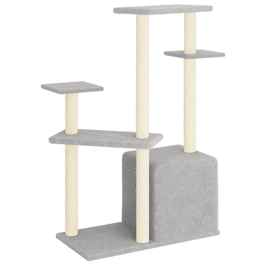 Scratching Post with Sisal Scratching Posts Light Grey 107.5 cm