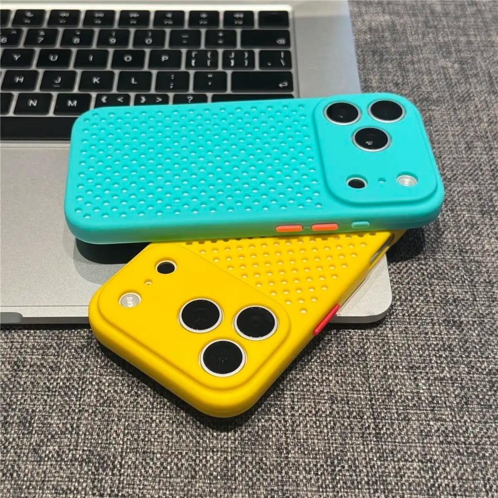 Охлаждающий Дышащий Ультратонкий Силиконовый Чехол Для iPhone 17 Air 16 15 14 13 12 Mini 11 Pro Max Plus 16E 17E Ударопрочная Матовая Крышка